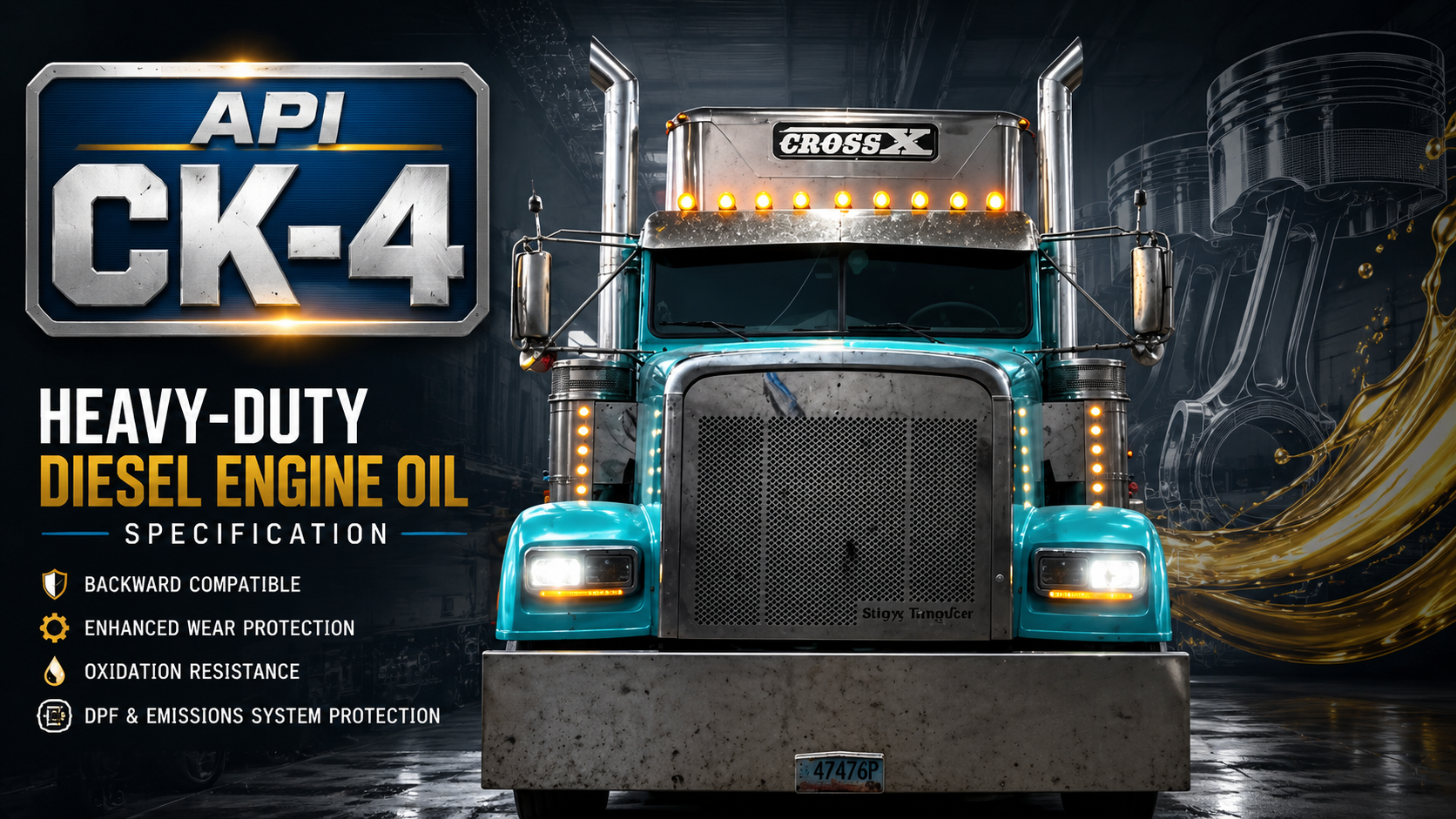 API CK-4 Diesel Engine Oil | 15W-40, CES 20086, EOS-4.5, VDS-4.5