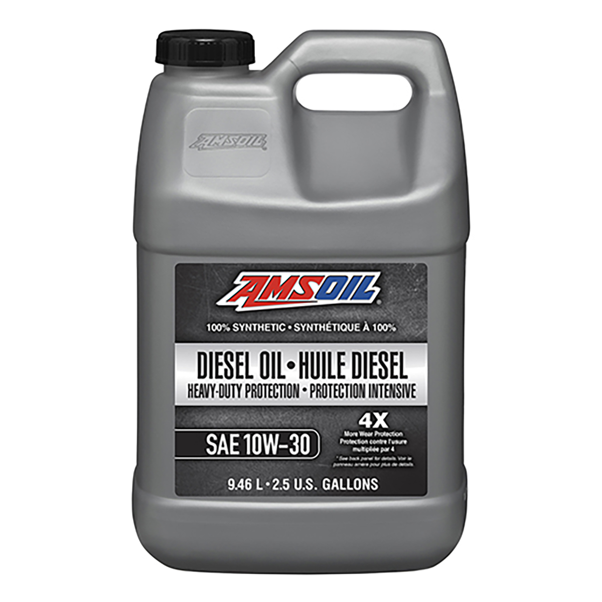 AMSOIL Heavy-Duty 10W-30 100% synthetic diesel oil 2.5-gallon jug