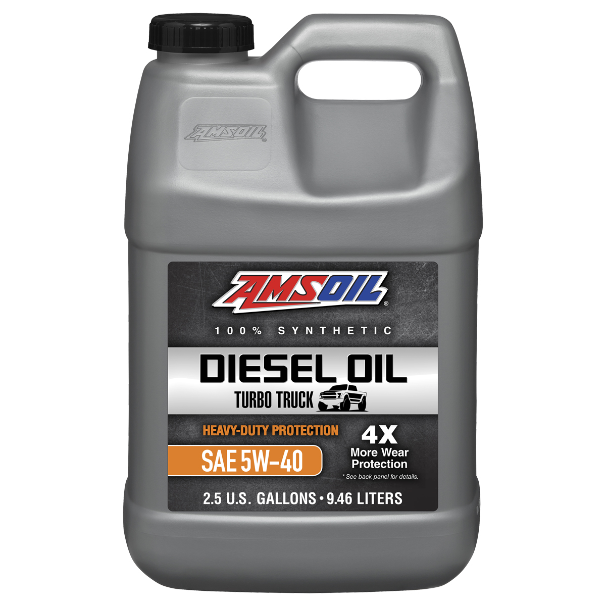 AMSOIL Heavy-Duty 5W-40 100% synthetic diesel oil 2.5-gallon jug