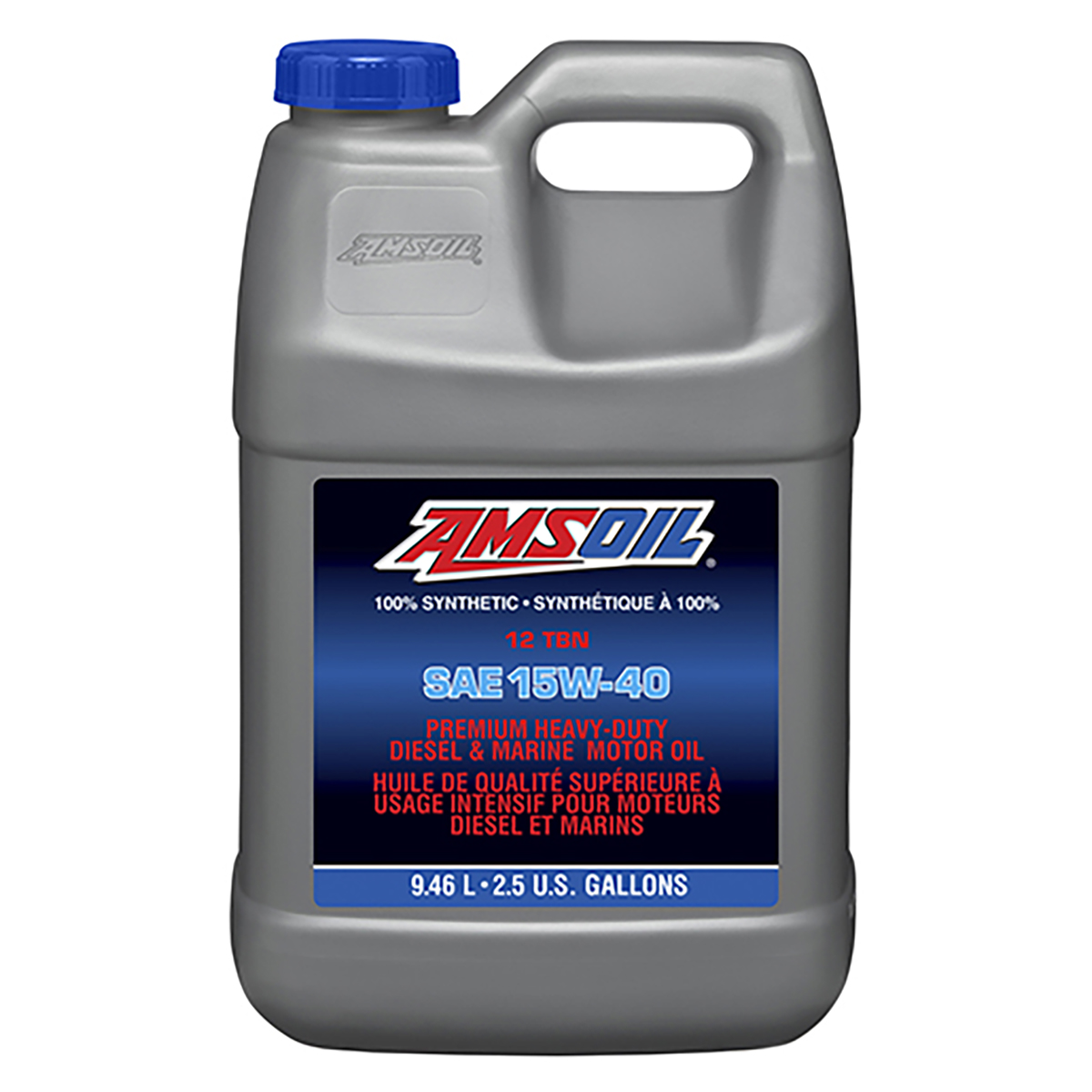 AMSOIL Heavy-Duty Diesel and Marine 15W-40 oil 2.5-gallon jug