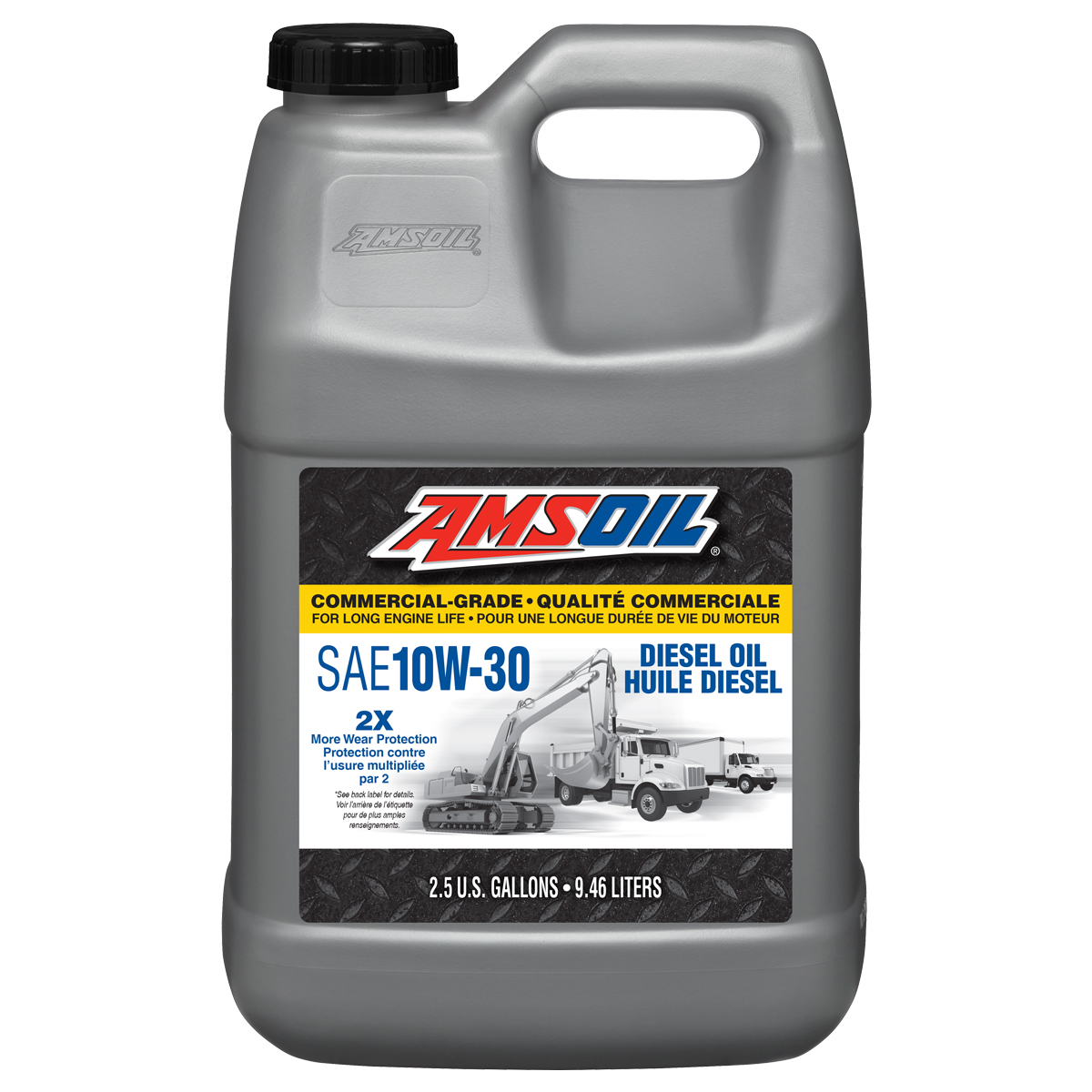 AMSOIL Commercial Grade 10W-30 synthetic-blend diesel oil 2.5-gallon jug